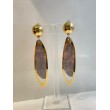 DAISY panthère & doré  - Francine BRAMLI Paris, boucles d'oreilles