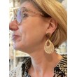 RAPHIA Goutte Naturel - Francine BRAMLI Paris boucles d'oreilles