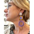 DORIS Mauve/rose - Francine BRAMLI Paris boucles d'oreilles