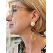 PLAYA Raphia naturel Goutte - Francine BRAMLI Paris boucles d'oreilles