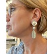 ALIENOR3 naturel, perle nacrée - Francine BRAMLI Paris boucles d'oreilles