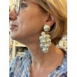 GRAPPE Nacrée - Francine BRAMLI Paris boucles d'oreilles