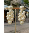 GRAPPE Nacrée - Francine BRAMLI Paris boucles d'oreilles