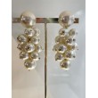 GRAPPE Nacrée - Francine BRAMLI Paris boucles d'oreilles