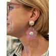 FLEUR rose et nacre - Francine BRAMLI Paris Bijoux