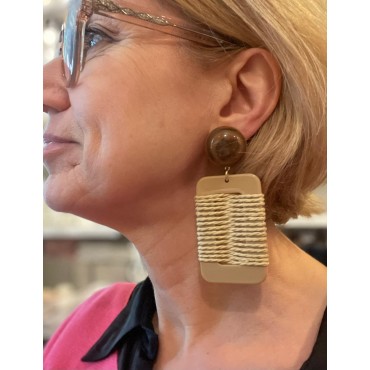 CARAIBOS Marron Lin - Francine BRAMLI Paris