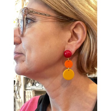 ROMA Rouge orange jaune - Francine BRAMLI Paris