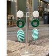 CARACAS Vert & blanc - Francine BRAMLI Paris