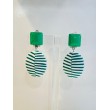 CARACAS Vert & blanc PM - Francine BRAMLI Paris