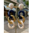 KARINA Maillons Bleu, doré, rose poudré nacré - Francine BRAMLI Paris
