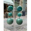 DANILA vert et perle en cuir de Galuchat - Francine BRAMLI Paris