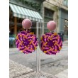 PLAGE Raphia violet rose - Francine BRAMLI Paris