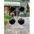 MALIA 2 perles Noir & gris - Francine BRAMLI Paris