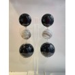 MALIA 2 perles Noir & gris - Francine BRAMLI Paris