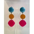 DOLLY Turquoise orange fuchsia - Francine BRAMLI Paris