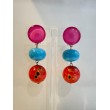 GEORGIA fuchsia turquoise & corail - Francine BRAMLI Paris