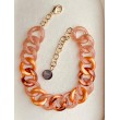 KOURTY Maillons orange nacré, gelé & pailleté - Francine BRAMLI PARIS, Collier