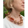MADANI perles caramel & cornaline - Francine BRAMLI PARIS, Collier
