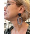 MIROIR Ovale Bleu - Francine BRAMLI Paris