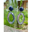 MIROIR Ovale Bleu - Francine BRAMLI Paris