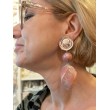 MANEA nacre rose Cabochon miroir - Francine BRAMLI Paris