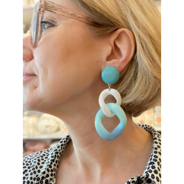 KEREN Maillons Bleu & blanc - Francine BRAMLI Paris