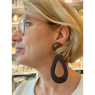 ESTELLE cuir marron  - Francine BRAMLI Paris