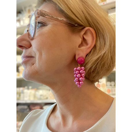 GRAPPE rose nacré - Francine BRAMLI Paris