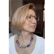 EDOUARD Pierres naturelles & perles multicolore - Francine BRAMLI PARIS Collier