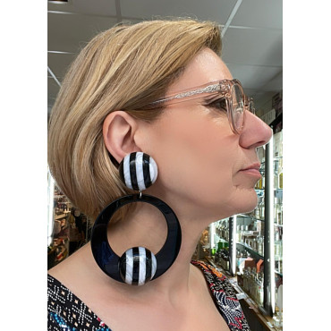 CLOE noir/blanc Couture - Francine BRAMLI Paris