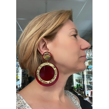ELONIE rouge et doré - Francine BRAMLI Paris