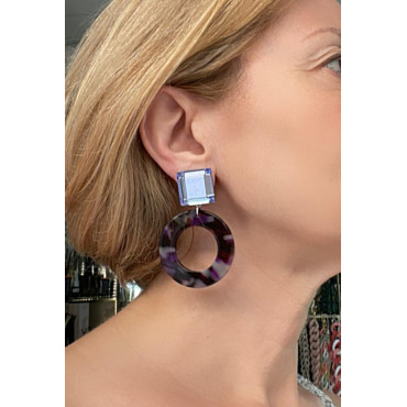 CREOLES mauve - Francine BRAMLI Paris