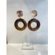 VANILLE marron kaki Cabochon miroir - Francine BRAMLI Paris