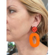 OVALE Orange Cabochon miroir - Francine BRAMLI Paris