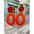 OVALE Orange Cabochon miroir - Francine BRAMLI Paris
