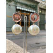 PERLE nacrée Cabochon rose miroir - Francine BRAMLI Paris