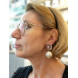 PERLE nacrée Cabochon rose miroir - Francine BRAMLI Paris