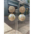 BRIGET perle nacrée Cabochon cristal - Francine BRAMLI Paris