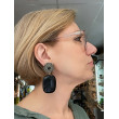 LINGOT noir Cabochon cristal - Francine BRAMLI Paris