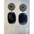 LINGOT noir Cabochon cristal - Francine BRAMLI Paris