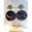 MYRIAM noir Cabochon cristal noir & blanc - Francine BRAMLI Paris