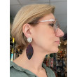 NAVETTE écaille bordeaux Cabochon PM Cristal - Francine BRAMLI Paris