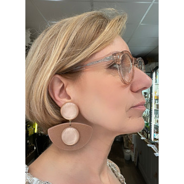 LUNA beige rosé pailleté - Francine BRAMLI Paris