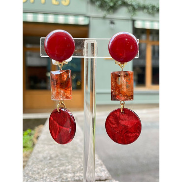 ISALINE rouge froissé - Francine BRAMLI Paris
