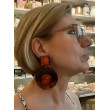CHAPI écaille bordeaux Cabochon miroir - Francine BRAMLI Paris