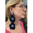 FLEUR BIS Noir & mauve - Francine BRAMLI Paris