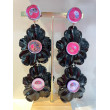 FLEUR BIS Noir & mauve - Francine BRAMLI Paris