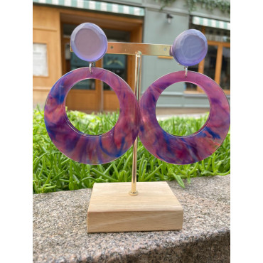 CLOE MM violet marbré - Francine BRAMLI Paris