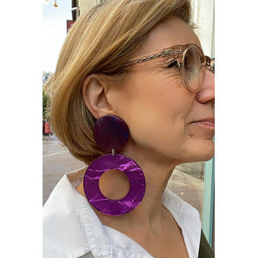 VENEZIA Violet marbré froissé - Francine BRAMLI Paris