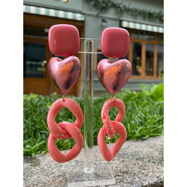 COEUR doré rose OP - Francine BRAMLI Paris